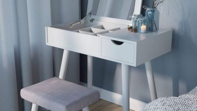 choose vanity table sets based on size