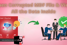 open corrupted MDF file